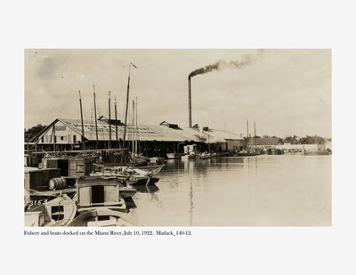 رست مصائد الأسماك والقوارب على نهر ميامي ، 10 يوليو 1922 بواسطة كلود سي ماتلاك